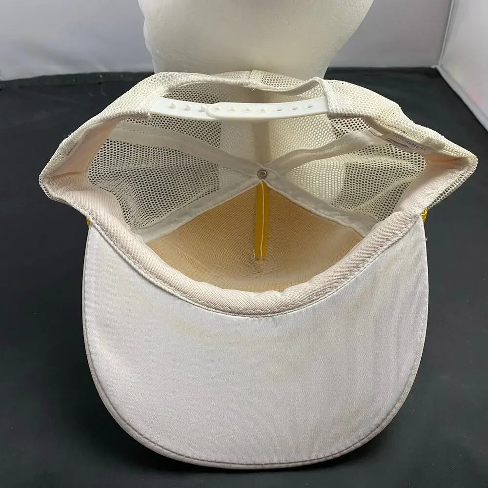 White Vintage Gold Leaf Hat Lewisport Ky Sesquicentennial 1839-1989 Promo Cap - Picture 6 of 6